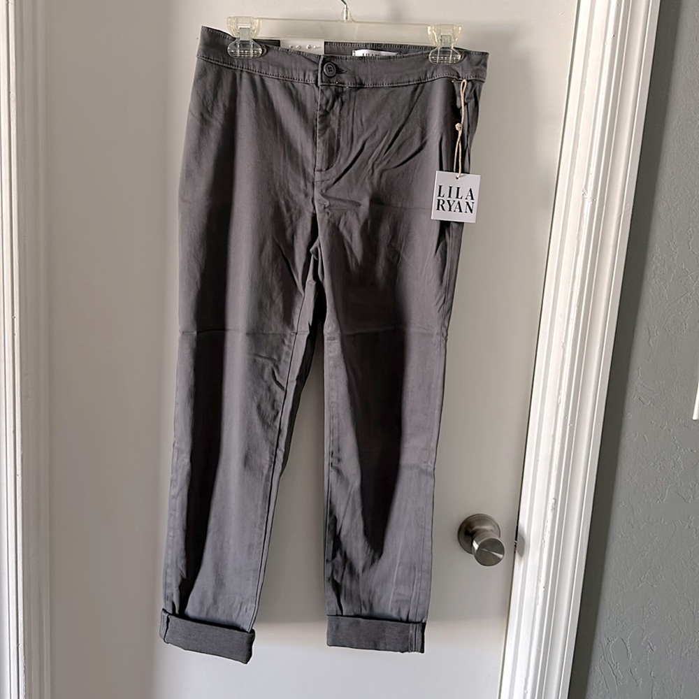 Never worn, Lila Ryan cuffed grey pants.